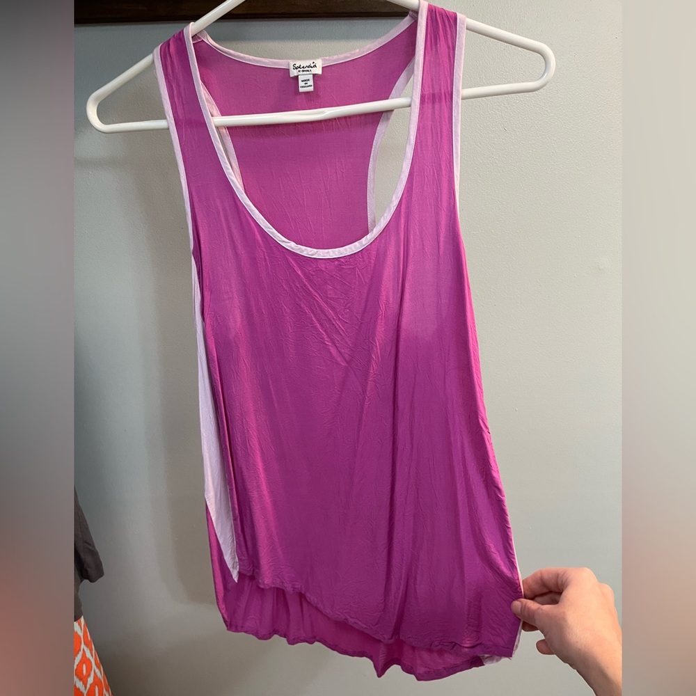 Pink Splendid razorback tank top